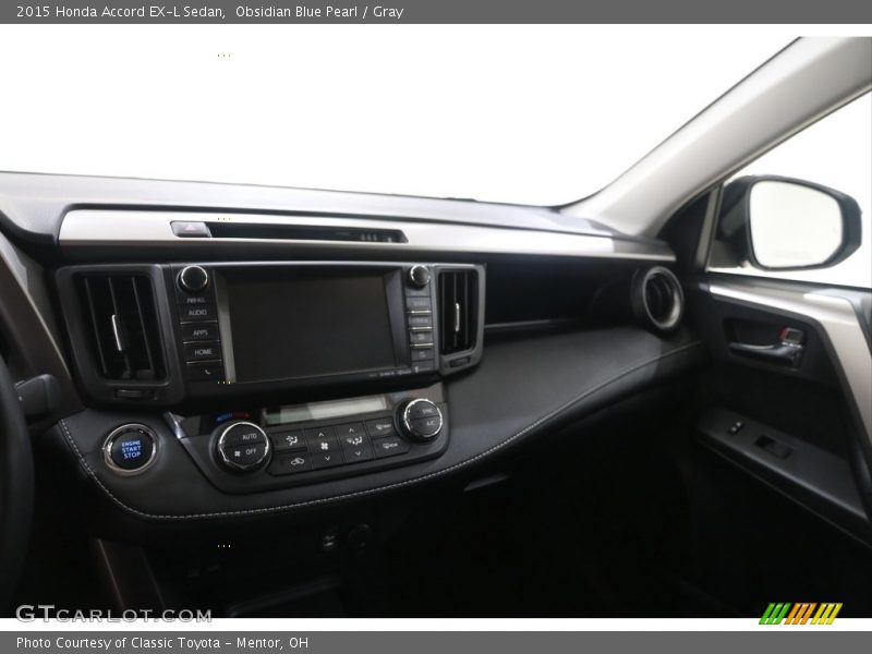 Obsidian Blue Pearl / Gray 2015 Honda Accord EX-L Sedan