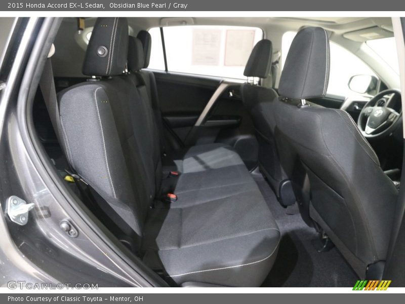 Obsidian Blue Pearl / Gray 2015 Honda Accord EX-L Sedan