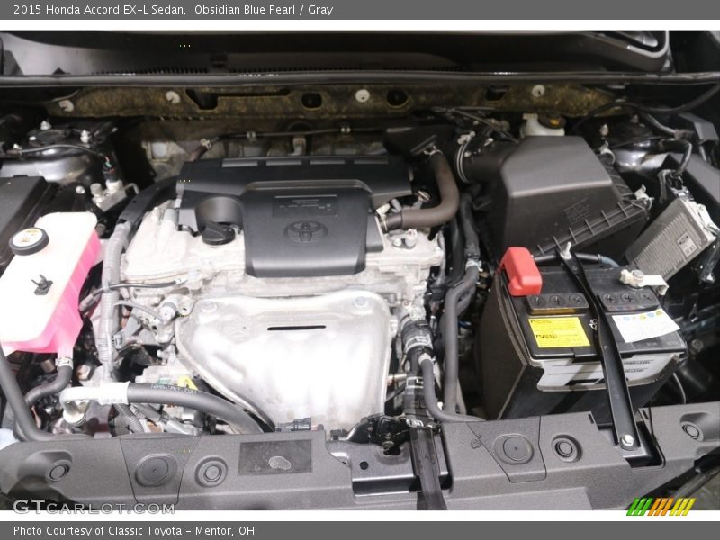 Obsidian Blue Pearl / Gray 2015 Honda Accord EX-L Sedan