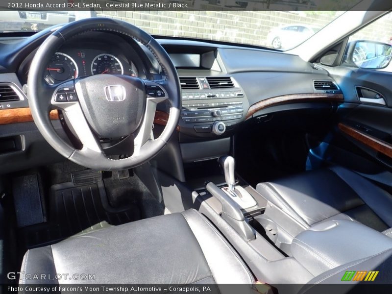 Celestial Blue Metallic / Black 2012 Honda Accord EX-L Sedan