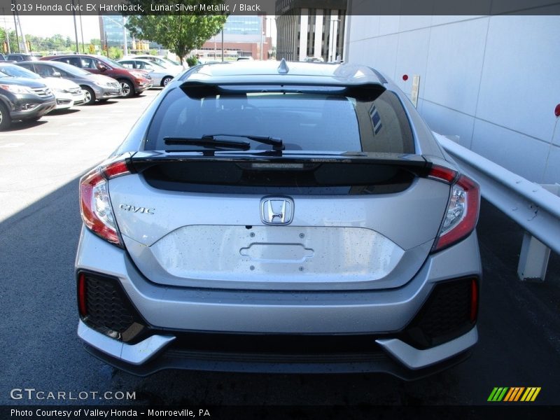 Lunar Silver Metallic / Black 2019 Honda Civic EX Hatchback