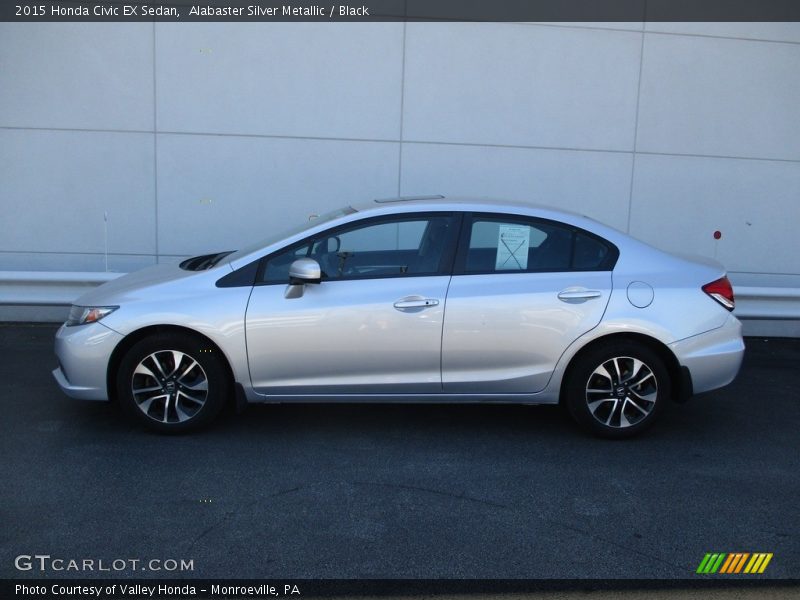 Alabaster Silver Metallic / Black 2015 Honda Civic EX Sedan