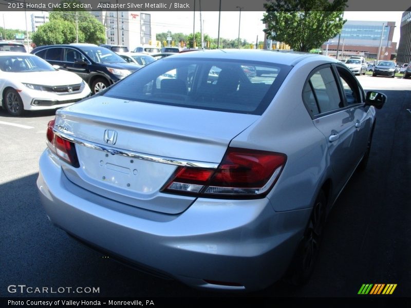 Alabaster Silver Metallic / Black 2015 Honda Civic EX Sedan