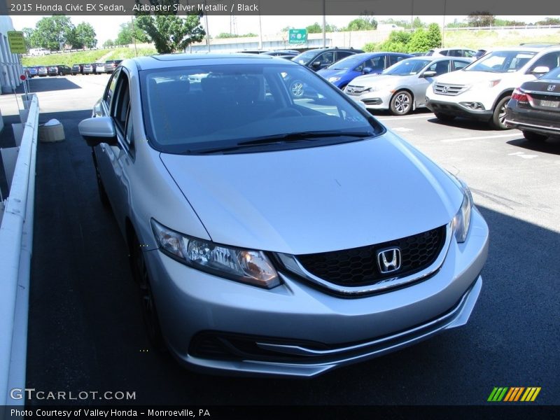 Alabaster Silver Metallic / Black 2015 Honda Civic EX Sedan