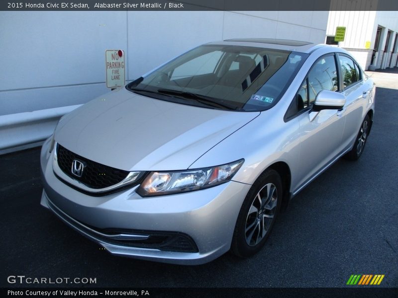 Alabaster Silver Metallic / Black 2015 Honda Civic EX Sedan