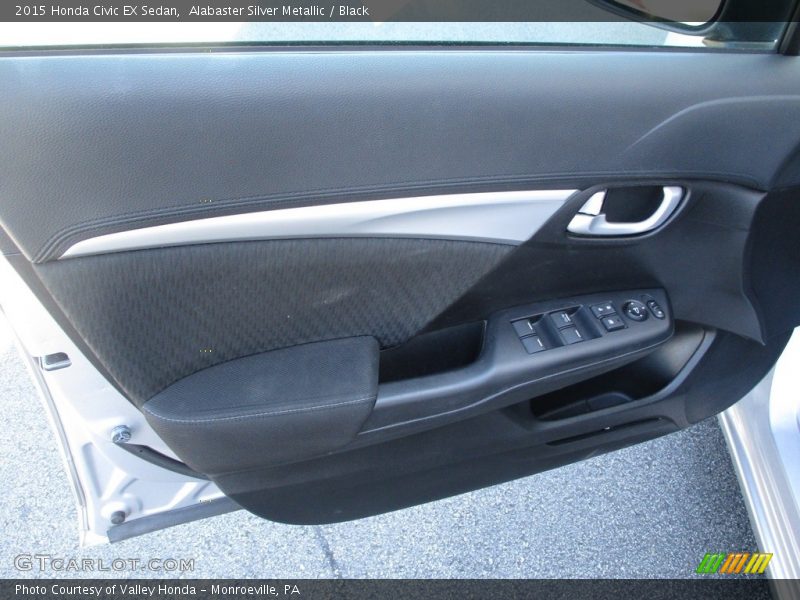 Alabaster Silver Metallic / Black 2015 Honda Civic EX Sedan