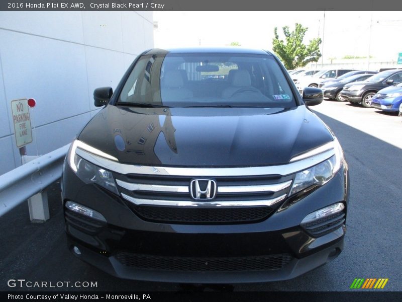 Crystal Black Pearl / Gray 2016 Honda Pilot EX AWD