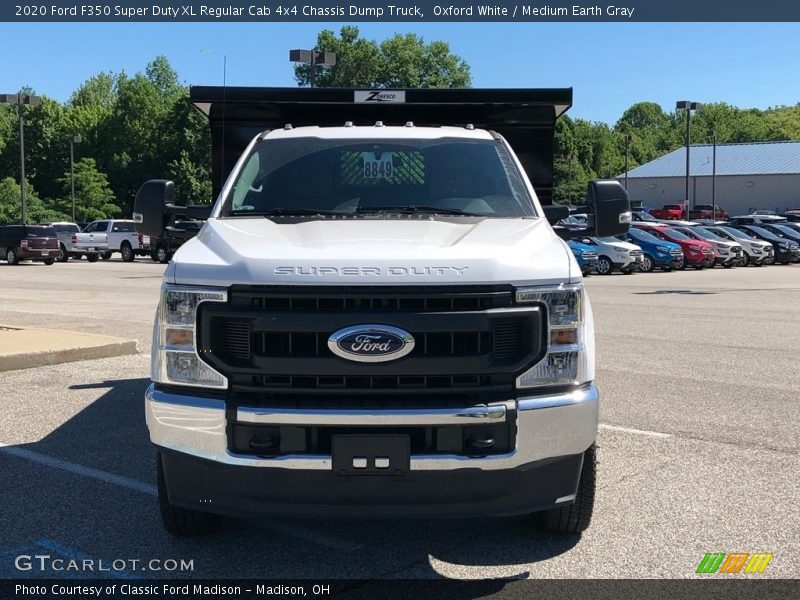 Oxford White / Medium Earth Gray 2020 Ford F350 Super Duty XL Regular Cab 4x4 Chassis Dump Truck