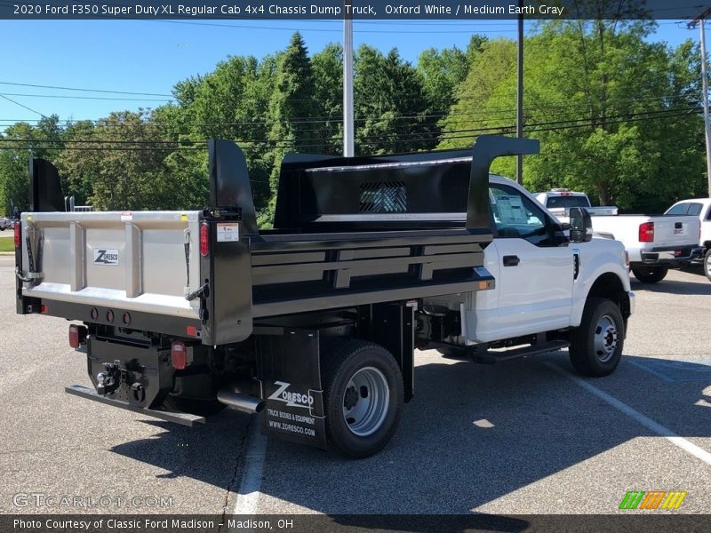 Oxford White / Medium Earth Gray 2020 Ford F350 Super Duty XL Regular Cab 4x4 Chassis Dump Truck