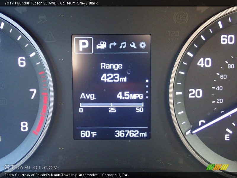 Coliseum Gray / Black 2017 Hyundai Tucson SE AWD