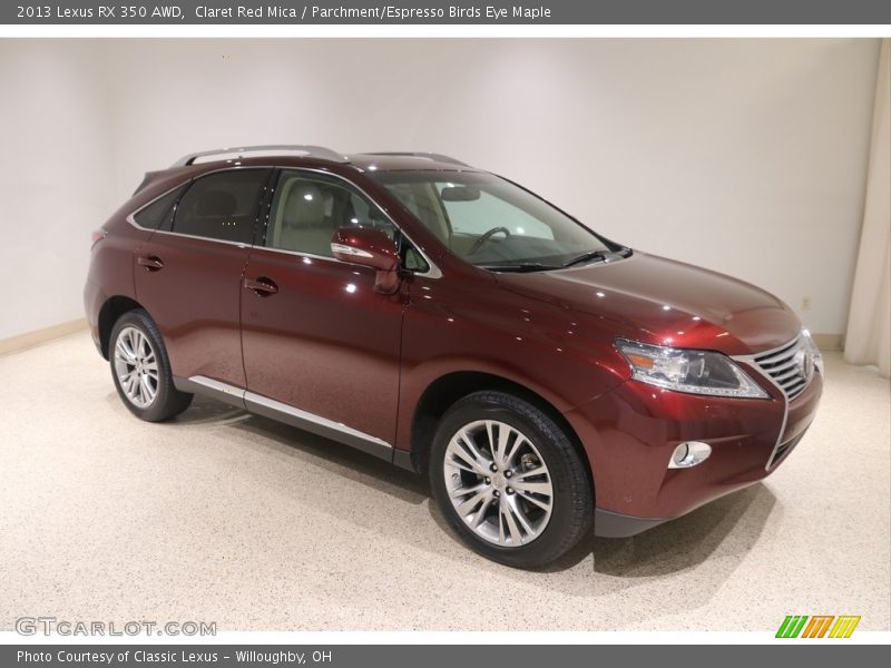 Claret Red Mica / Parchment/Espresso Birds Eye Maple 2013 Lexus RX 350 AWD