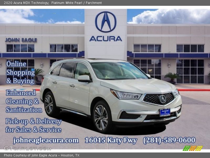 Platinum White Pearl / Parchment 2020 Acura MDX Technology
