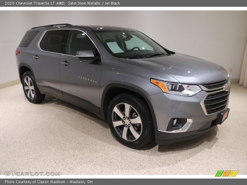 Satin Steel Metallic / Jet Black 2020 Chevrolet Traverse LT AWD