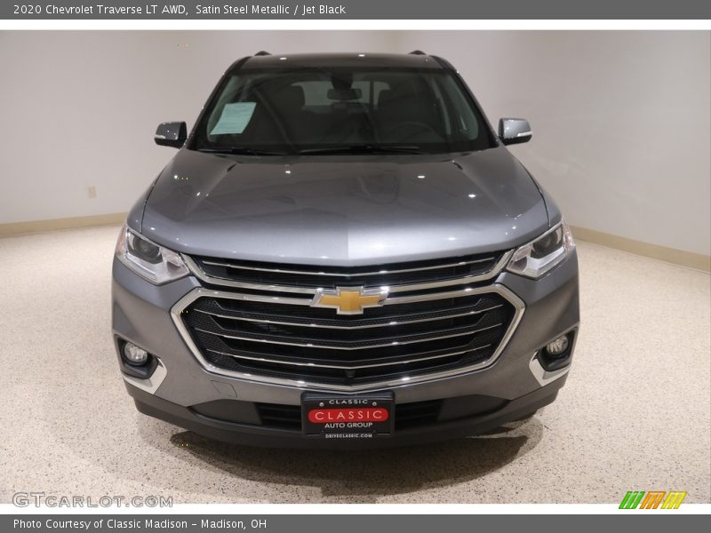 Satin Steel Metallic / Jet Black 2020 Chevrolet Traverse LT AWD