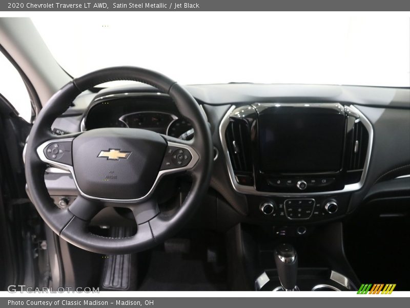 Satin Steel Metallic / Jet Black 2020 Chevrolet Traverse LT AWD