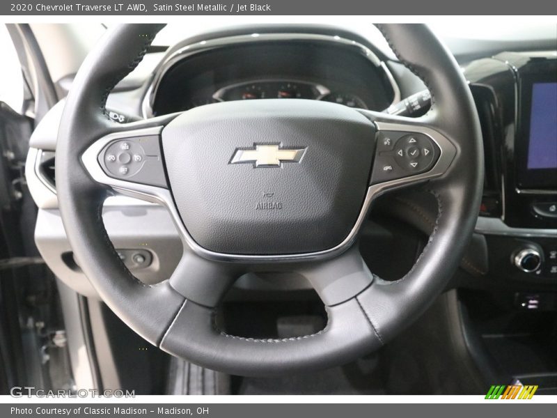 Satin Steel Metallic / Jet Black 2020 Chevrolet Traverse LT AWD