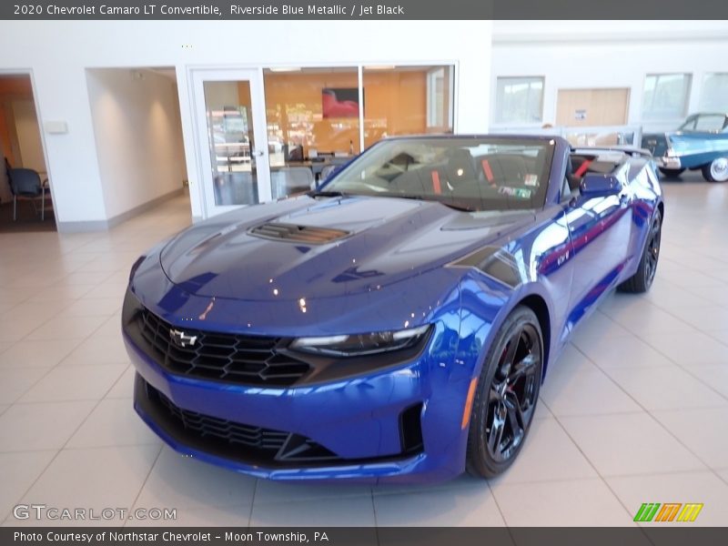 Riverside Blue Metallic / Jet Black 2020 Chevrolet Camaro LT Convertible