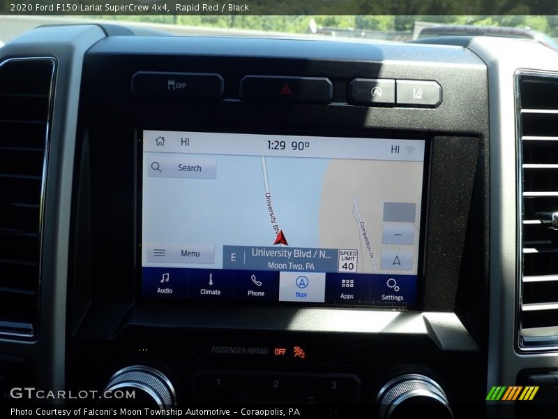 Rapid Red / Black 2020 Ford F150 Lariat SuperCrew 4x4