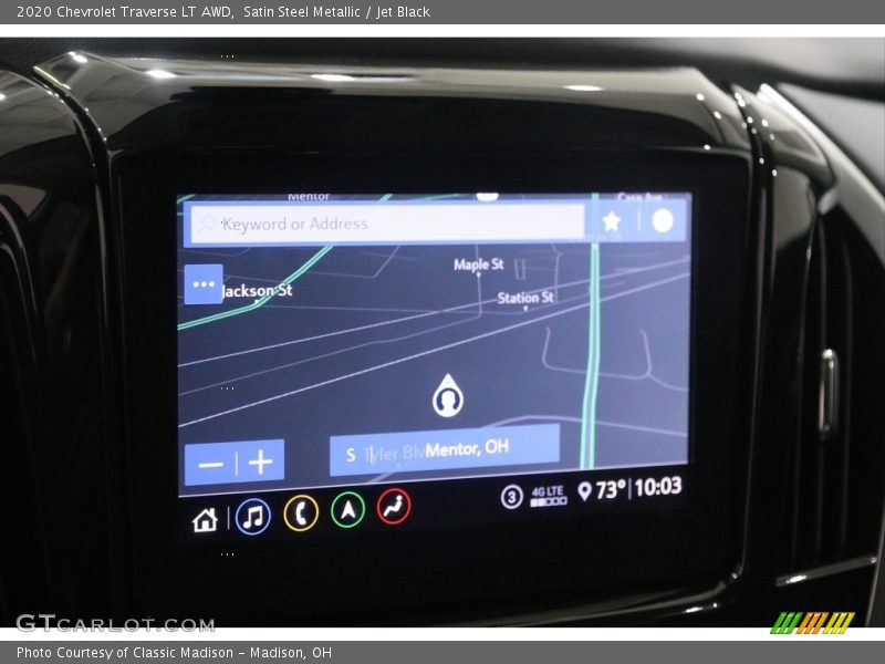 Satin Steel Metallic / Jet Black 2020 Chevrolet Traverse LT AWD