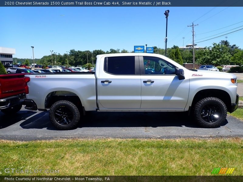 Silver Ice Metallic / Jet Black 2020 Chevrolet Silverado 1500 Custom Trail Boss Crew Cab 4x4