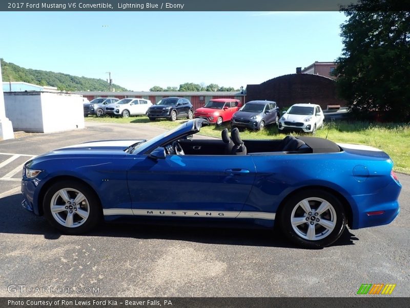 Lightning Blue / Ebony 2017 Ford Mustang V6 Convertible