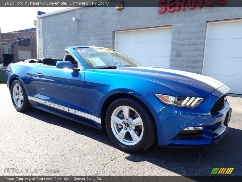 Lightning Blue / Ebony 2017 Ford Mustang V6 Convertible