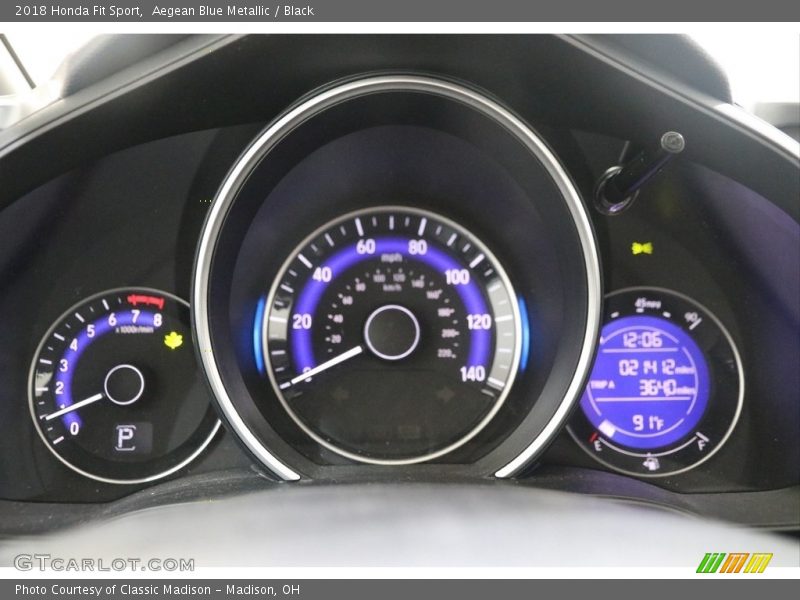 Aegean Blue Metallic / Black 2018 Honda Fit Sport