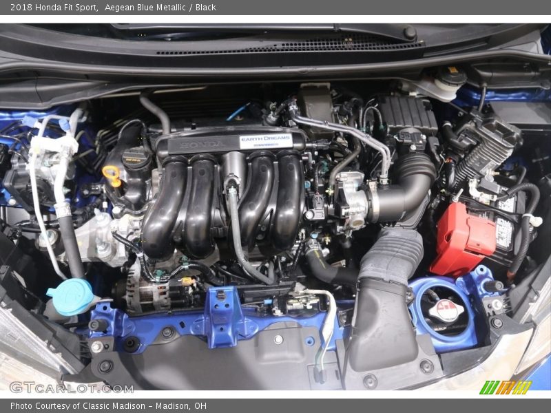 Aegean Blue Metallic / Black 2018 Honda Fit Sport
