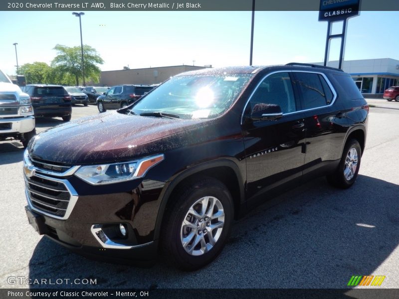 Black Cherry Metallic / Jet Black 2020 Chevrolet Traverse LT AWD