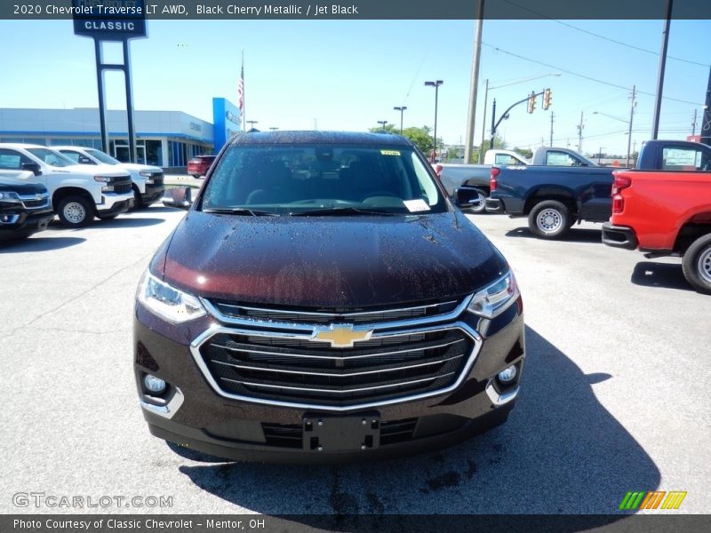Black Cherry Metallic / Jet Black 2020 Chevrolet Traverse LT AWD