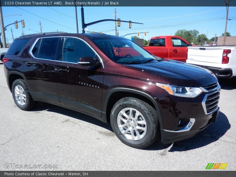 Black Cherry Metallic / Jet Black 2020 Chevrolet Traverse LT AWD