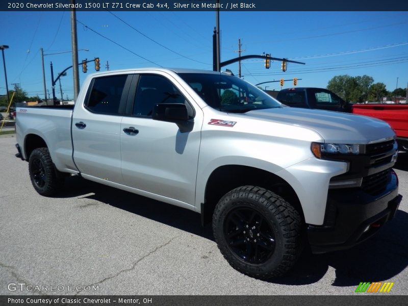 Silver Ice Metallic / Jet Black 2020 Chevrolet Silverado 1500 LT Z71 Crew Cab 4x4