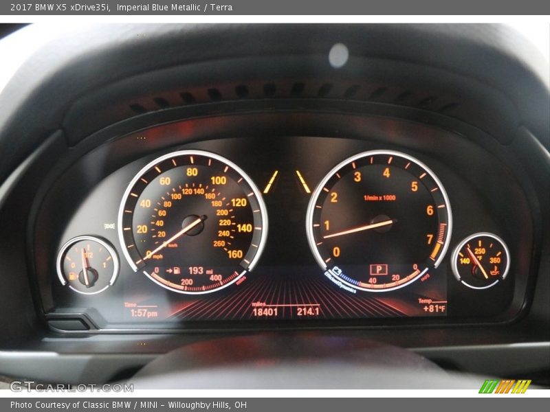 Imperial Blue Metallic / Terra 2017 BMW X5 xDrive35i