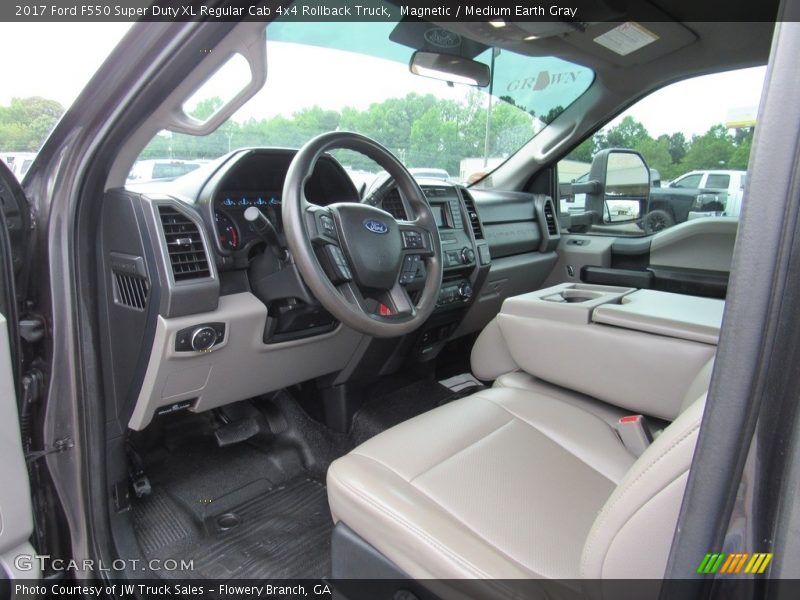 2017 F550 Super Duty XL Regular Cab 4x4 Rollback Truck Medium Earth Gray Interior