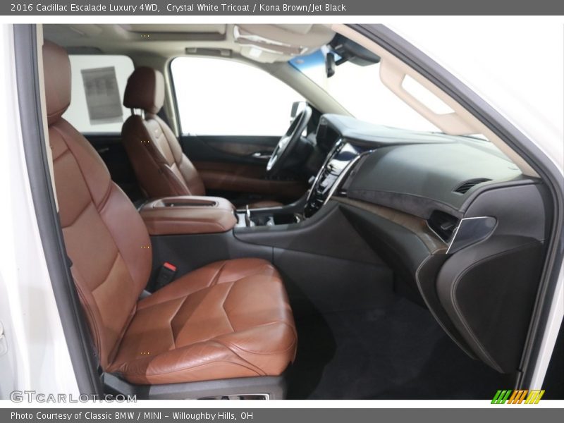 Crystal White Tricoat / Kona Brown/Jet Black 2016 Cadillac Escalade Luxury 4WD