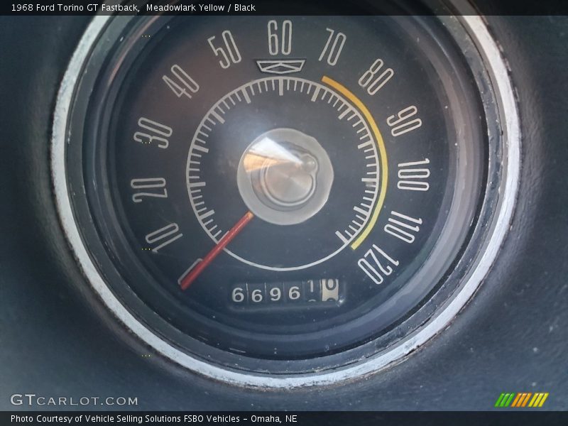 Meadowlark Yellow / Black 1968 Ford Torino GT Fastback