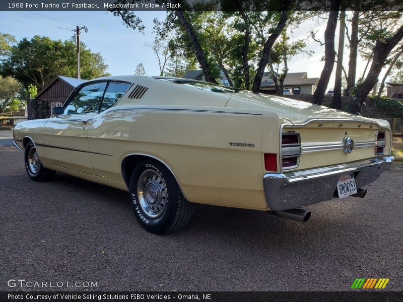 Meadowlark Yellow / Black 1968 Ford Torino GT Fastback