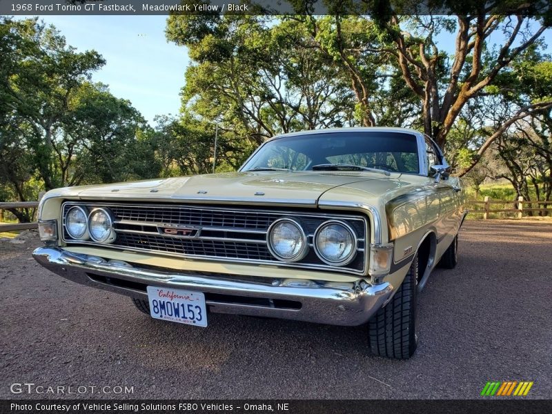 Meadowlark Yellow / Black 1968 Ford Torino GT Fastback