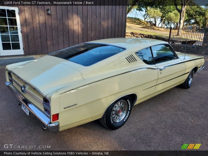 Meadowlark Yellow / Black 1968 Ford Torino GT Fastback