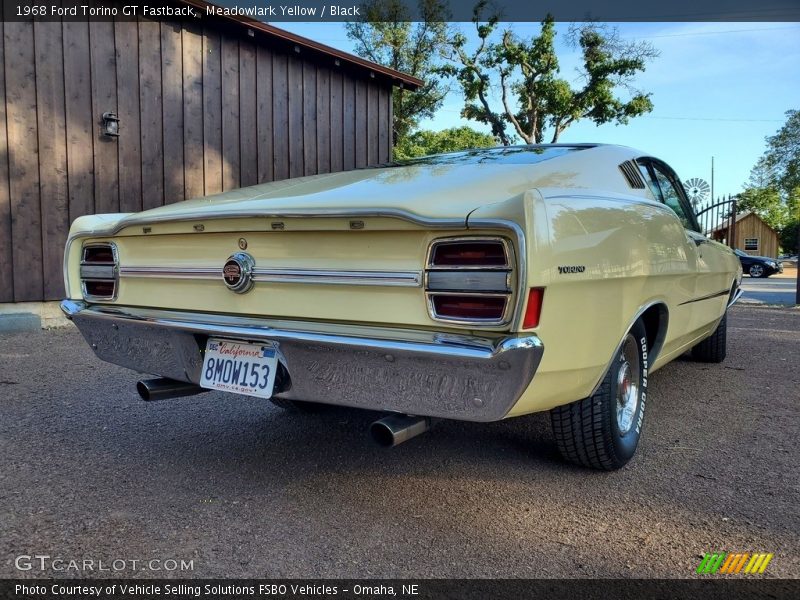 Meadowlark Yellow / Black 1968 Ford Torino GT Fastback