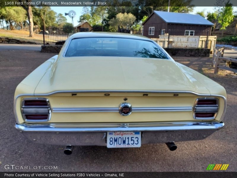Meadowlark Yellow / Black 1968 Ford Torino GT Fastback