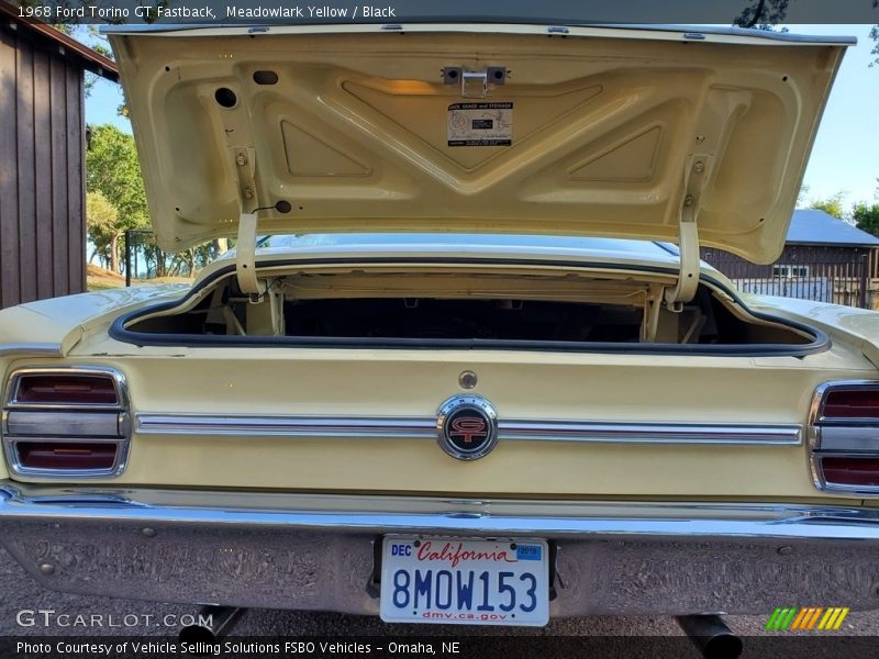 Meadowlark Yellow / Black 1968 Ford Torino GT Fastback