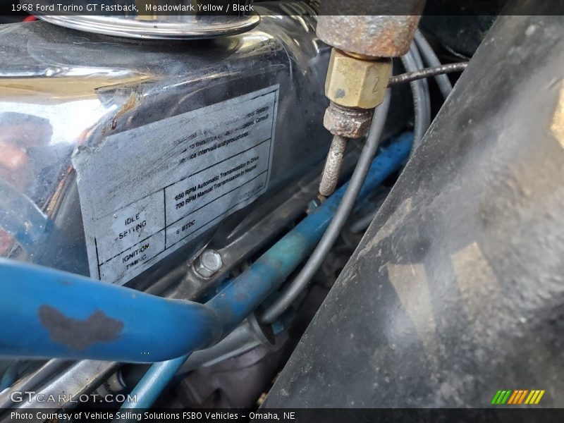 Meadowlark Yellow / Black 1968 Ford Torino GT Fastback
