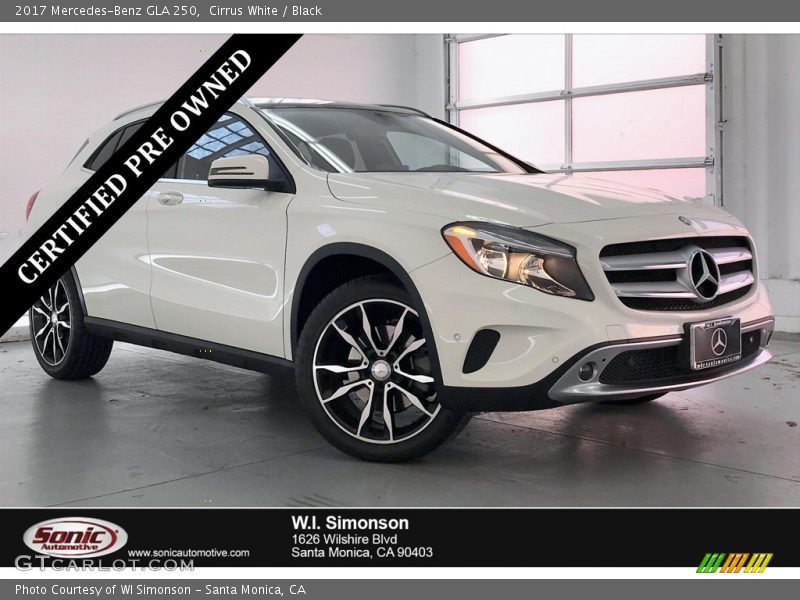 Cirrus White / Black 2017 Mercedes-Benz GLA 250