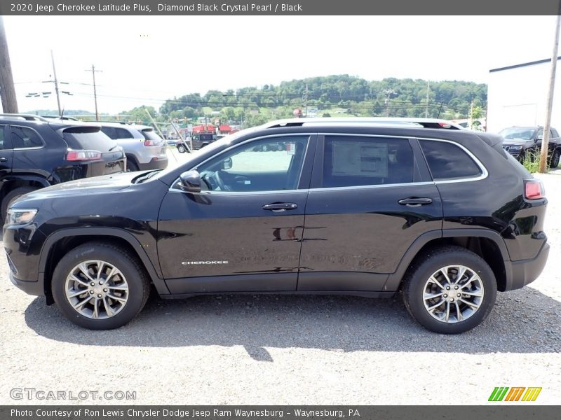 Diamond Black Crystal Pearl / Black 2020 Jeep Cherokee Latitude Plus