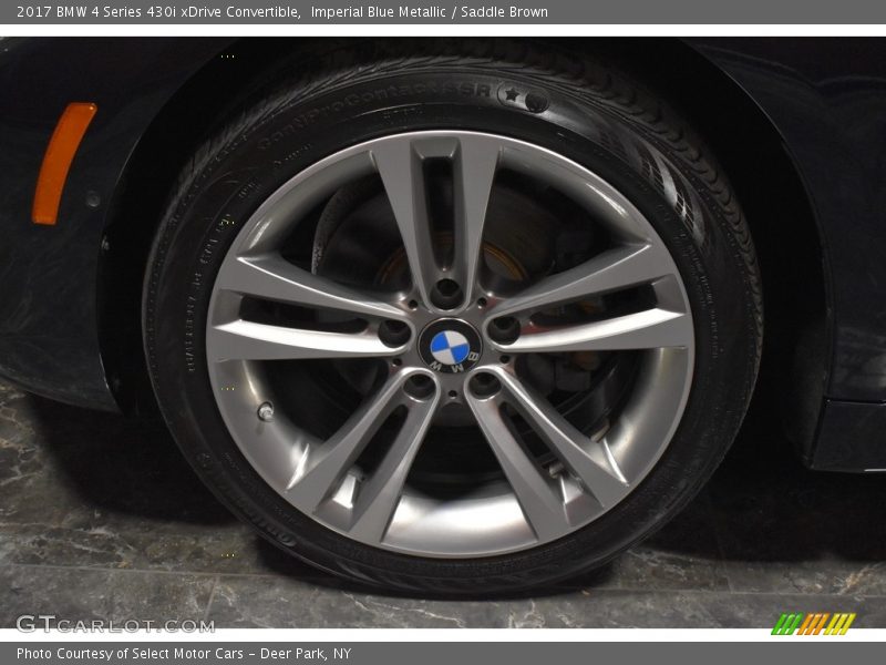 Imperial Blue Metallic / Saddle Brown 2017 BMW 4 Series 430i xDrive Convertible