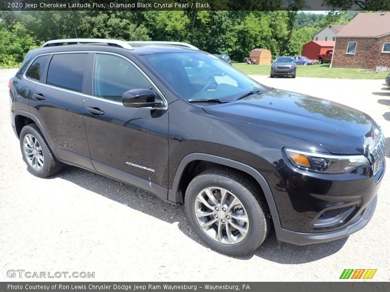 Diamond Black Crystal Pearl / Black 2020 Jeep Cherokee Latitude Plus