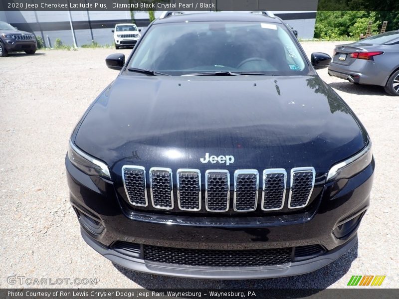 Diamond Black Crystal Pearl / Black 2020 Jeep Cherokee Latitude Plus