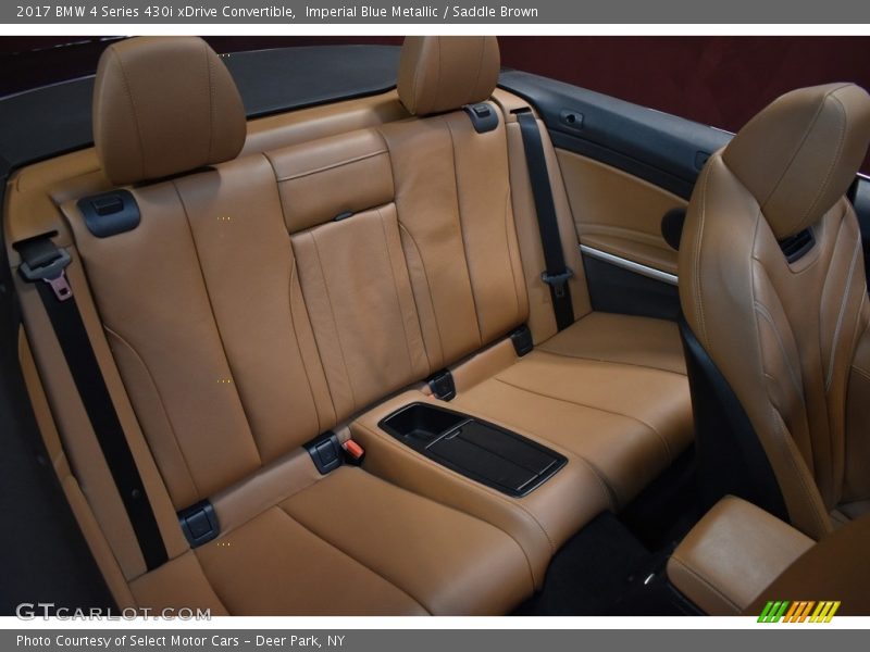 Imperial Blue Metallic / Saddle Brown 2017 BMW 4 Series 430i xDrive Convertible