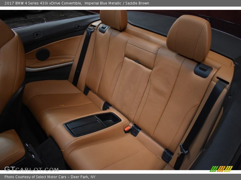 Imperial Blue Metallic / Saddle Brown 2017 BMW 4 Series 430i xDrive Convertible